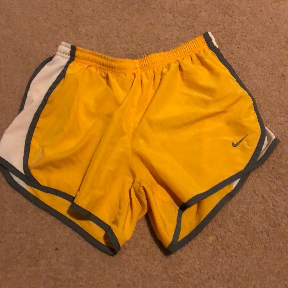 yellow nike shorts